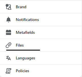 shopify settings files